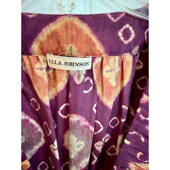 Ulla Johnson Purple and Orange Ruffled Midi Dress - Picture 5 of 9